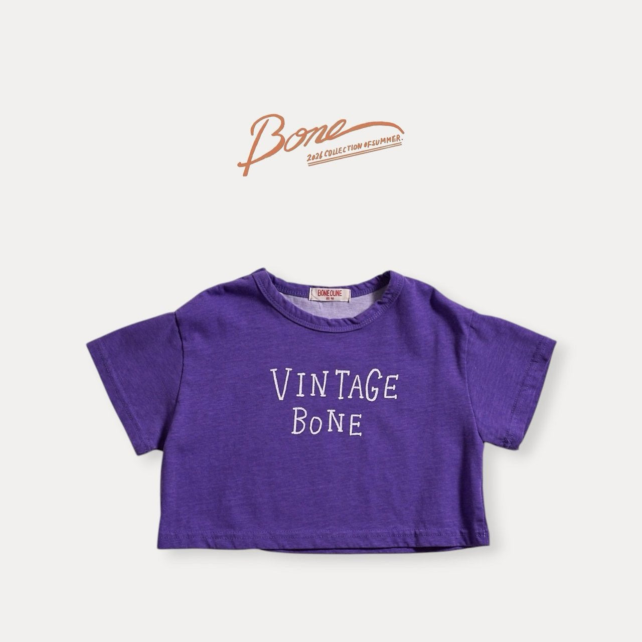 《予約》Vintage Crop Tee / Boneoune