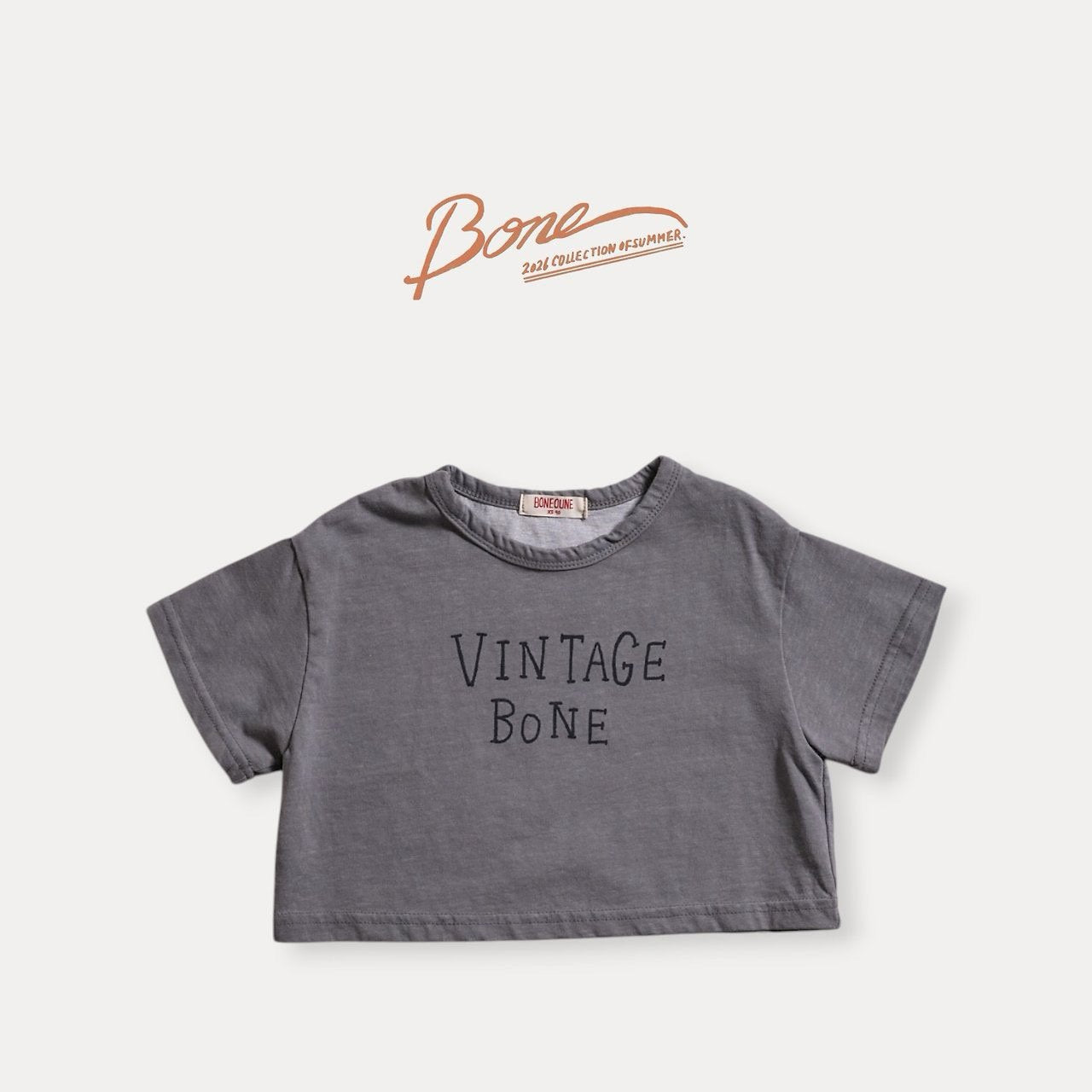《予約》Vintage Crop Tee / Boneoune