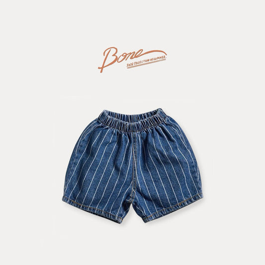 《予約》Bone Washed Denim Shorts  / Boneoune