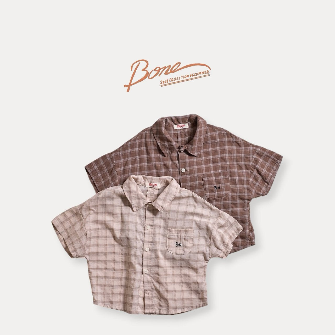 《予約》Retro Check Shirt / Boneoune