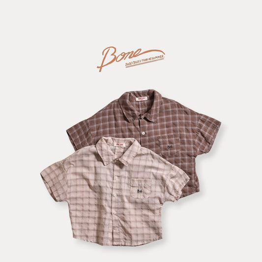 《予約》Retro Check Shirt / Boneoune