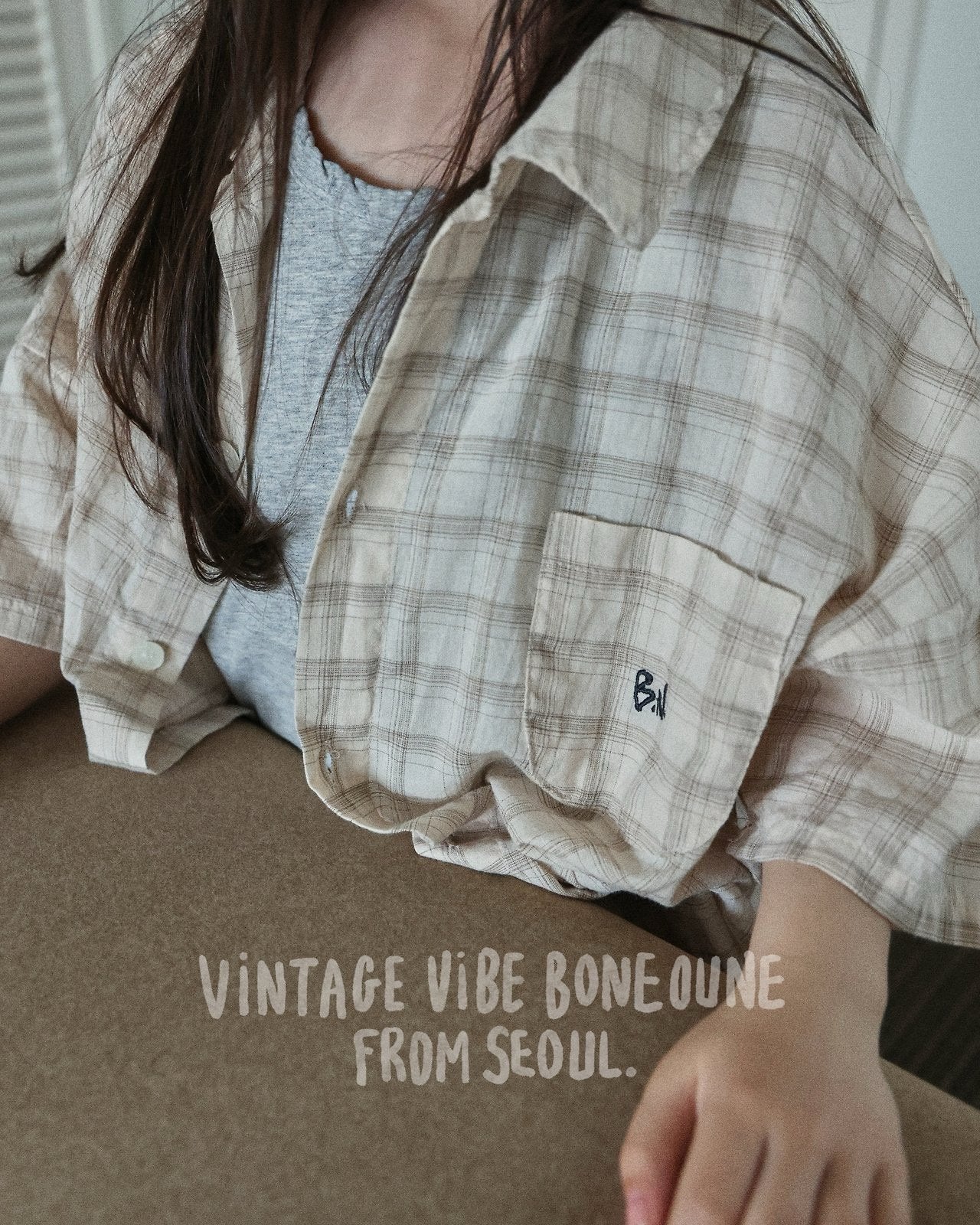 《予約》Retro Check Shirt / Boneoune