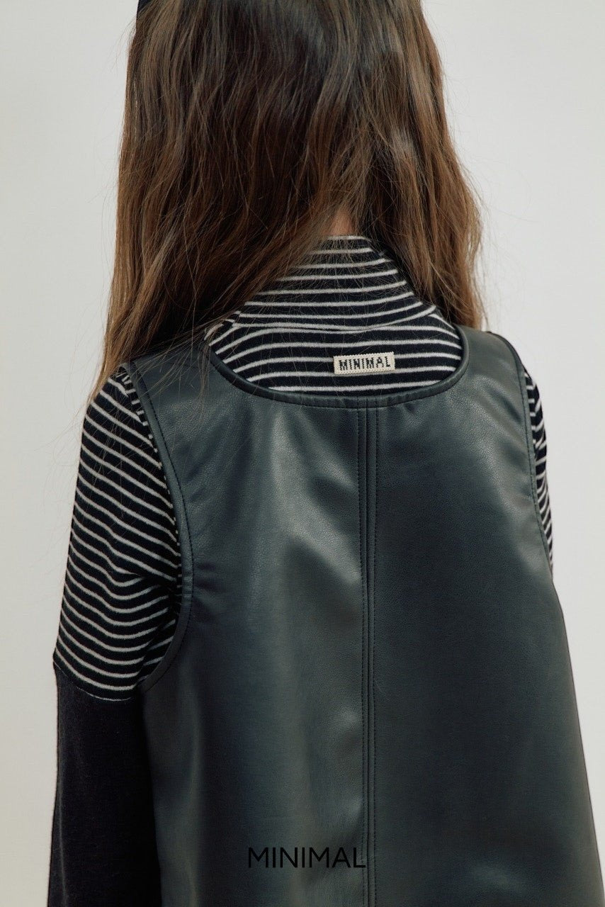 《予約》Simple Leather One-piece / MINIMAL