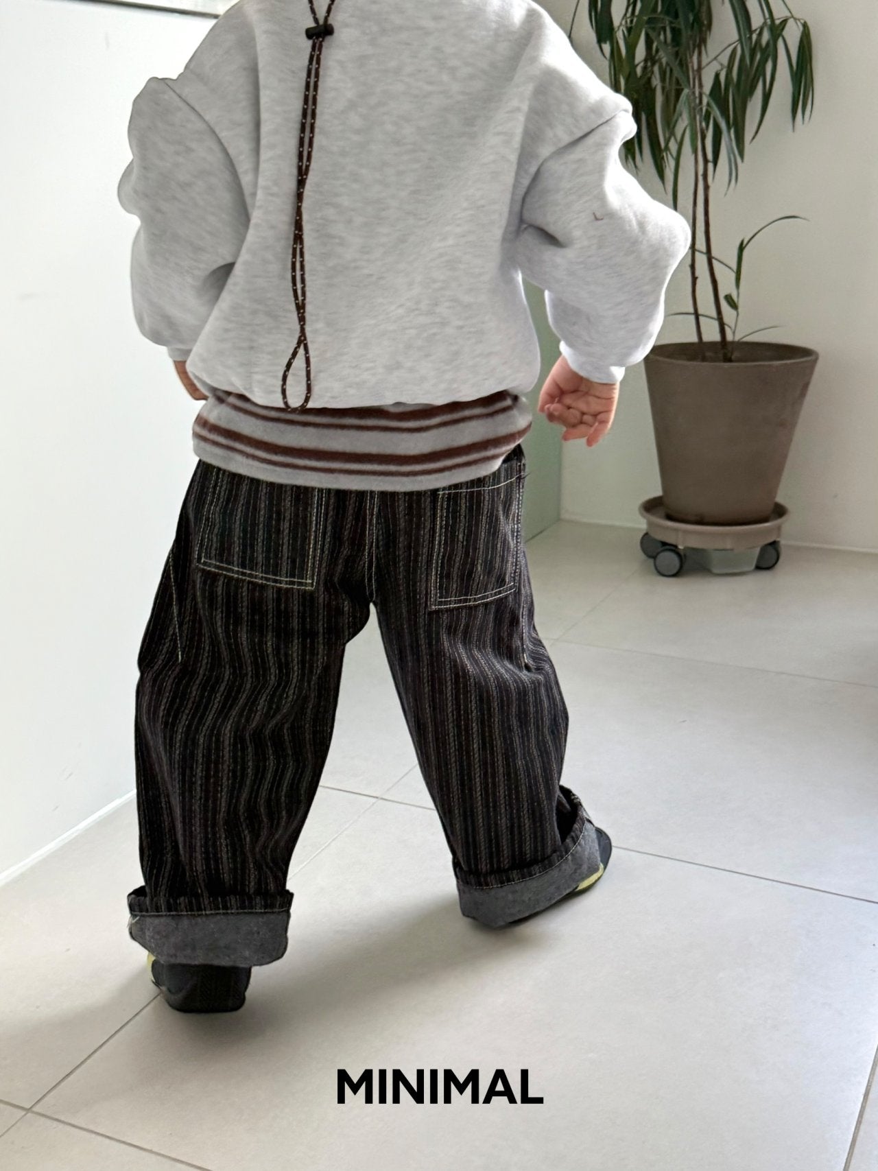 《予約》Winter Stripe Dart Pants / MINIMAL
