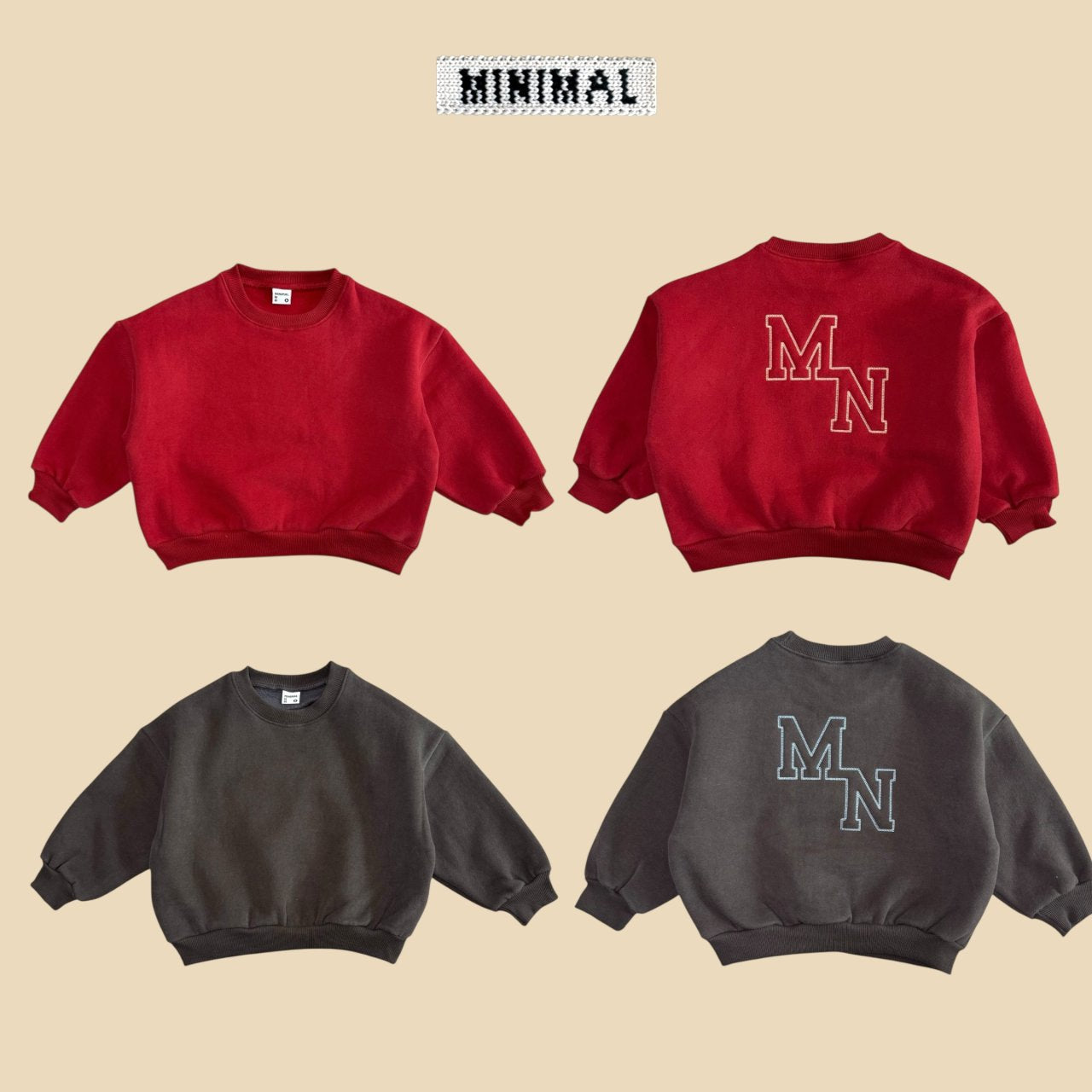 《予約》MN Embroidered Man to Man / MINIMAL（adultまで）