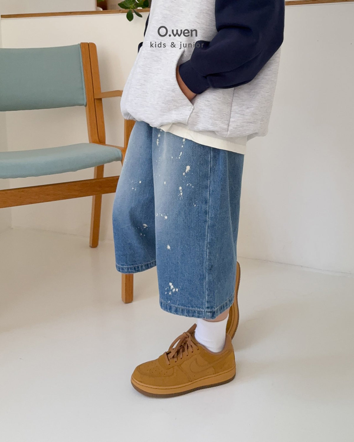 《予約》Painting Bermuda Denim Pants / O.wen