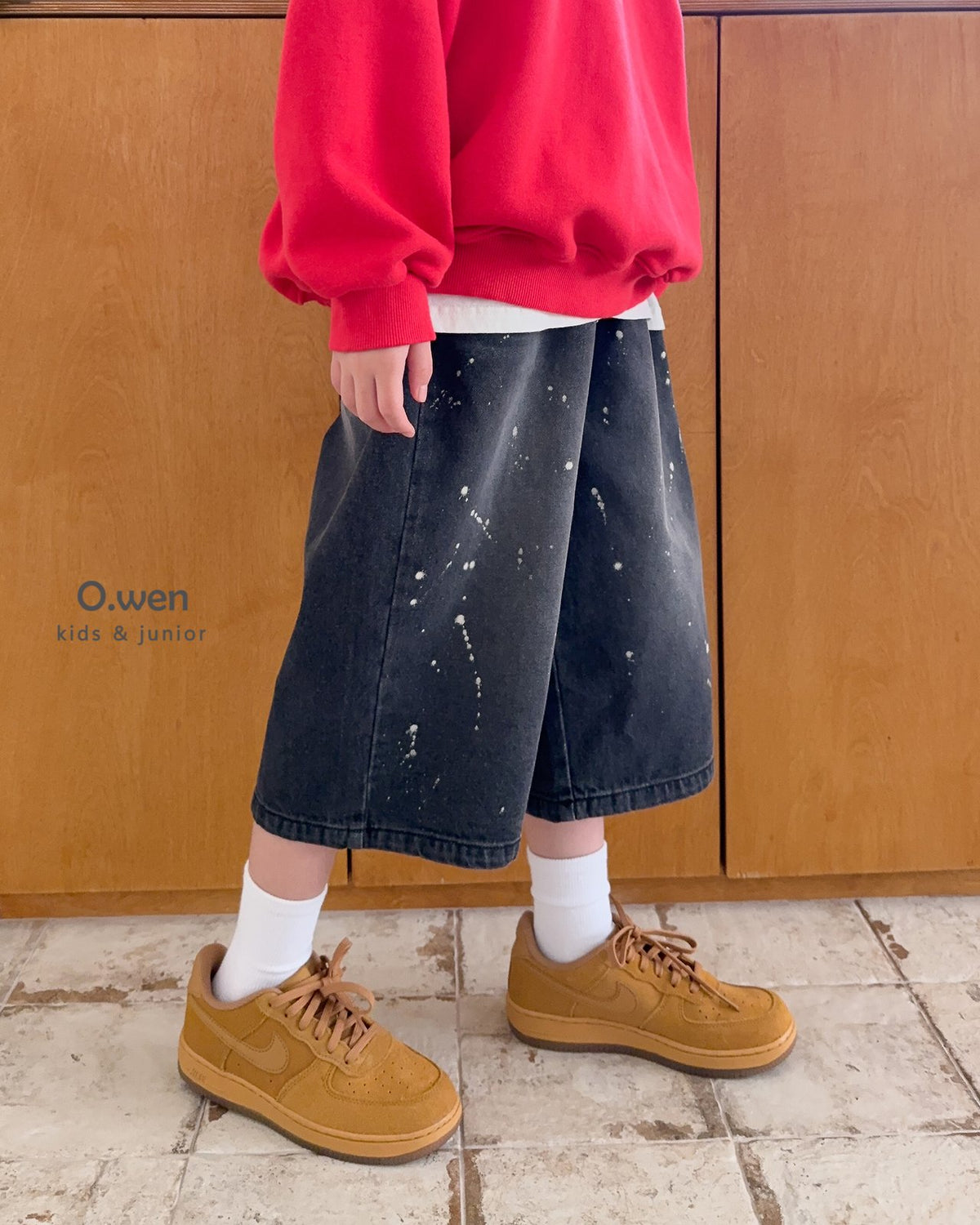 《予約》Painting Bermuda Denim Pants / O.wen