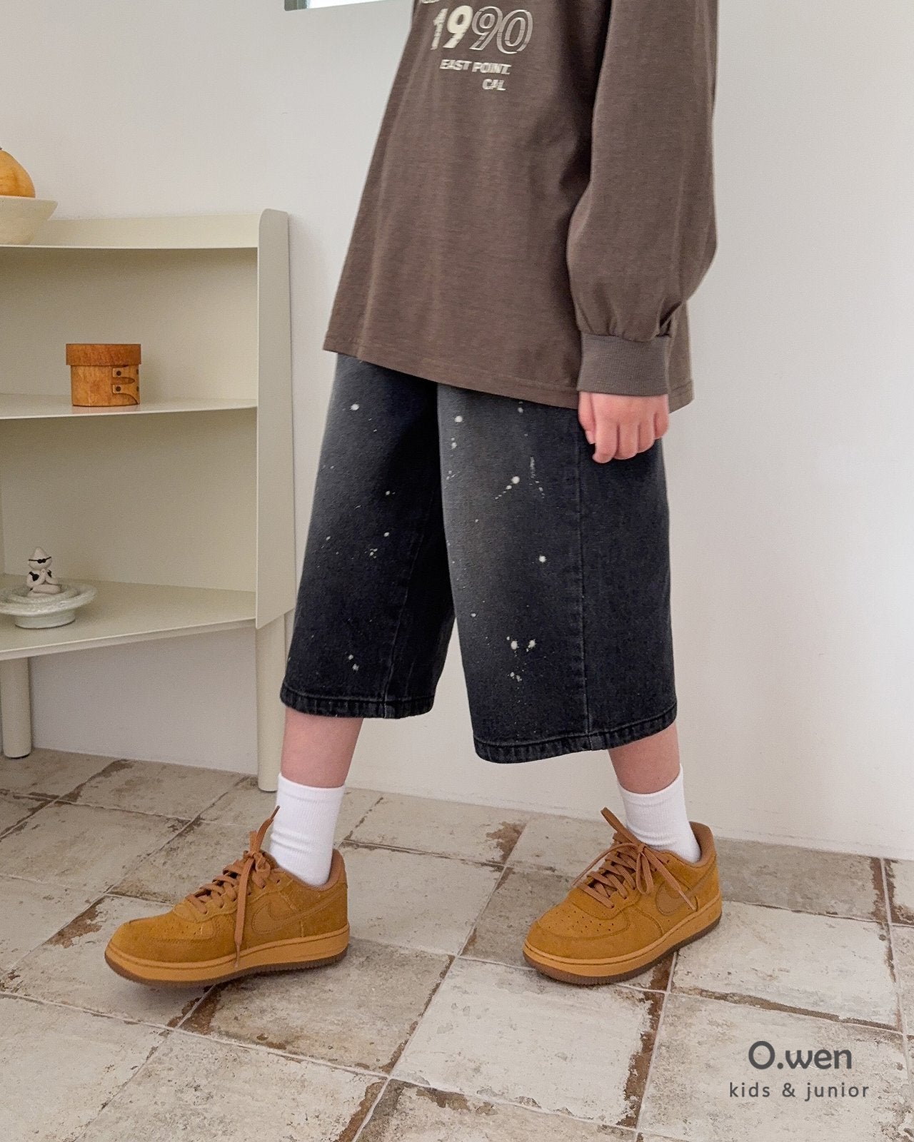 《予約》Painting Bermuda Denim Pants / O.wen