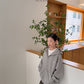 《予約》Two-Way Boxy Zip-Up Hoodie / O.wen