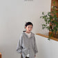 《予約》Two-Way Boxy Zip-Up Hoodie / O.wen