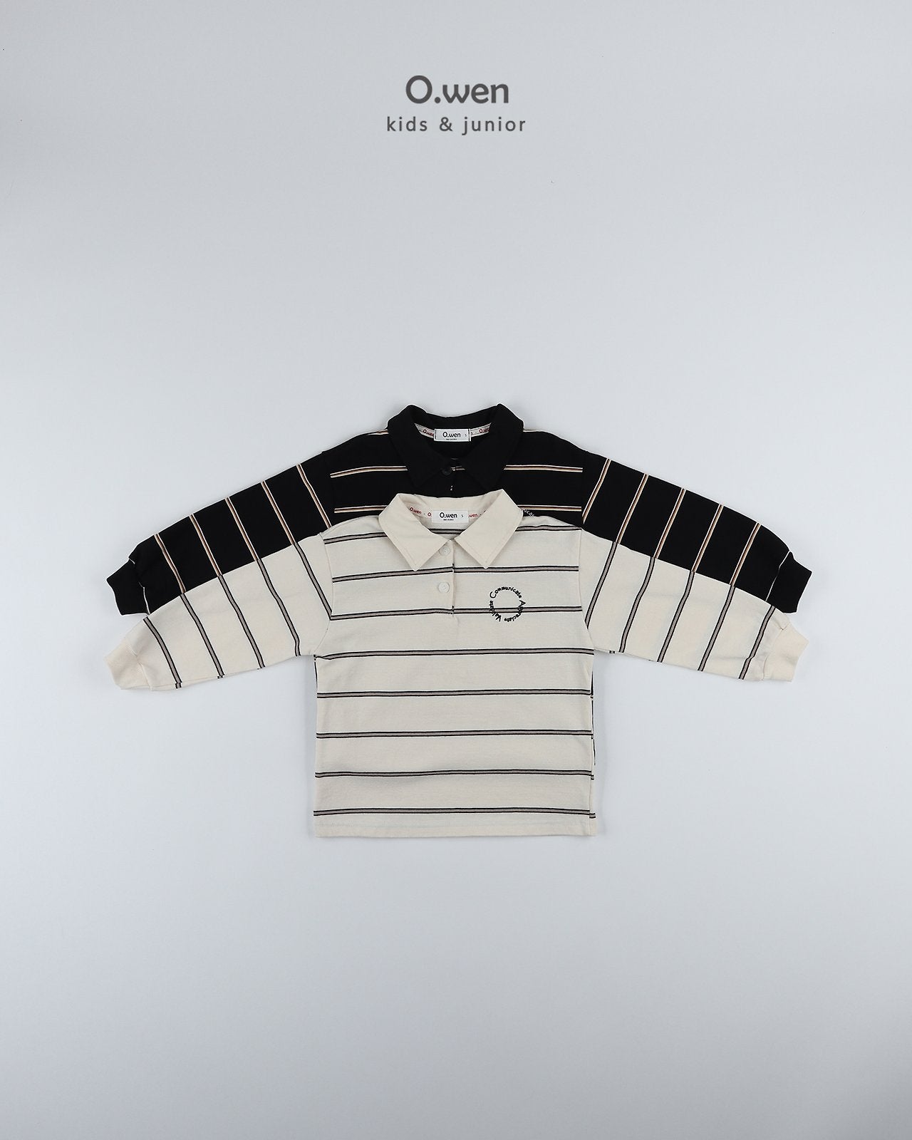 《予約》Single Stripe Polo Shirt / O.wen