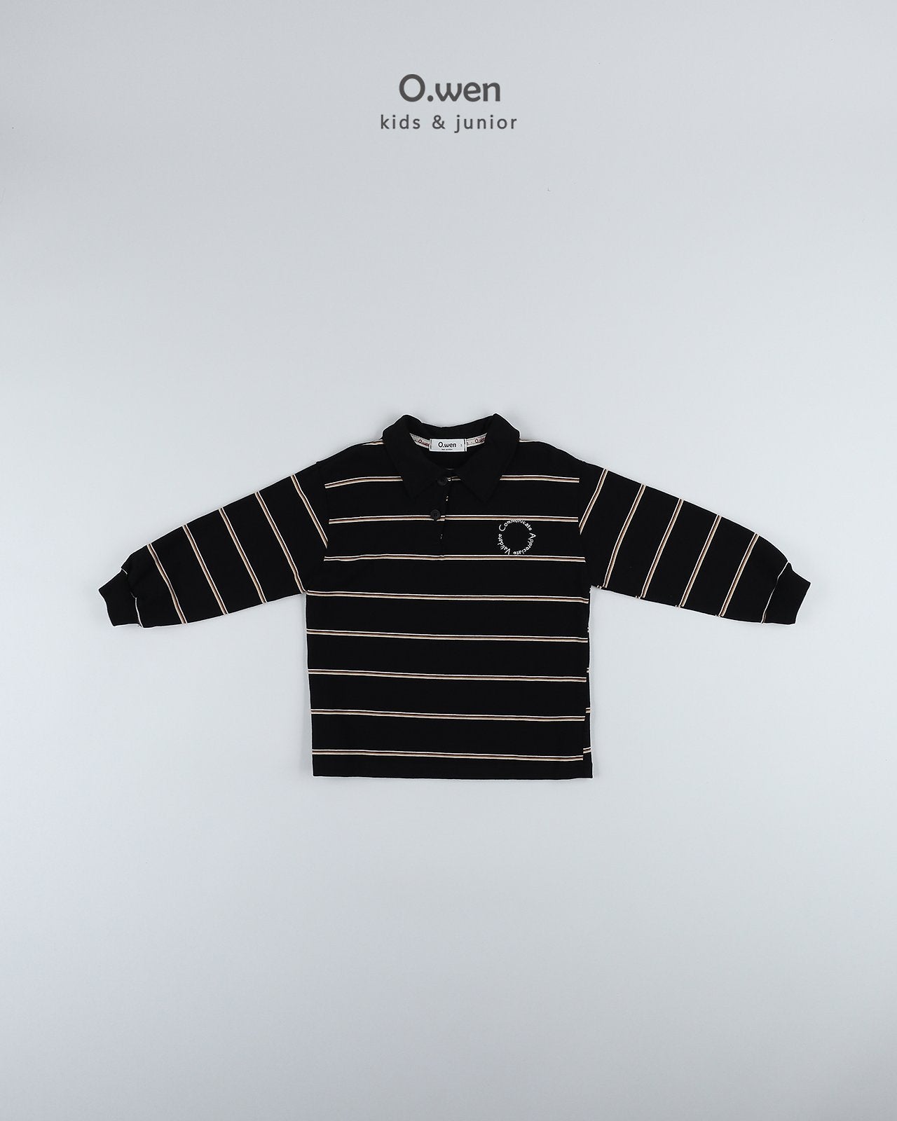 《予約》Single Stripe Polo Shirt / O.wen