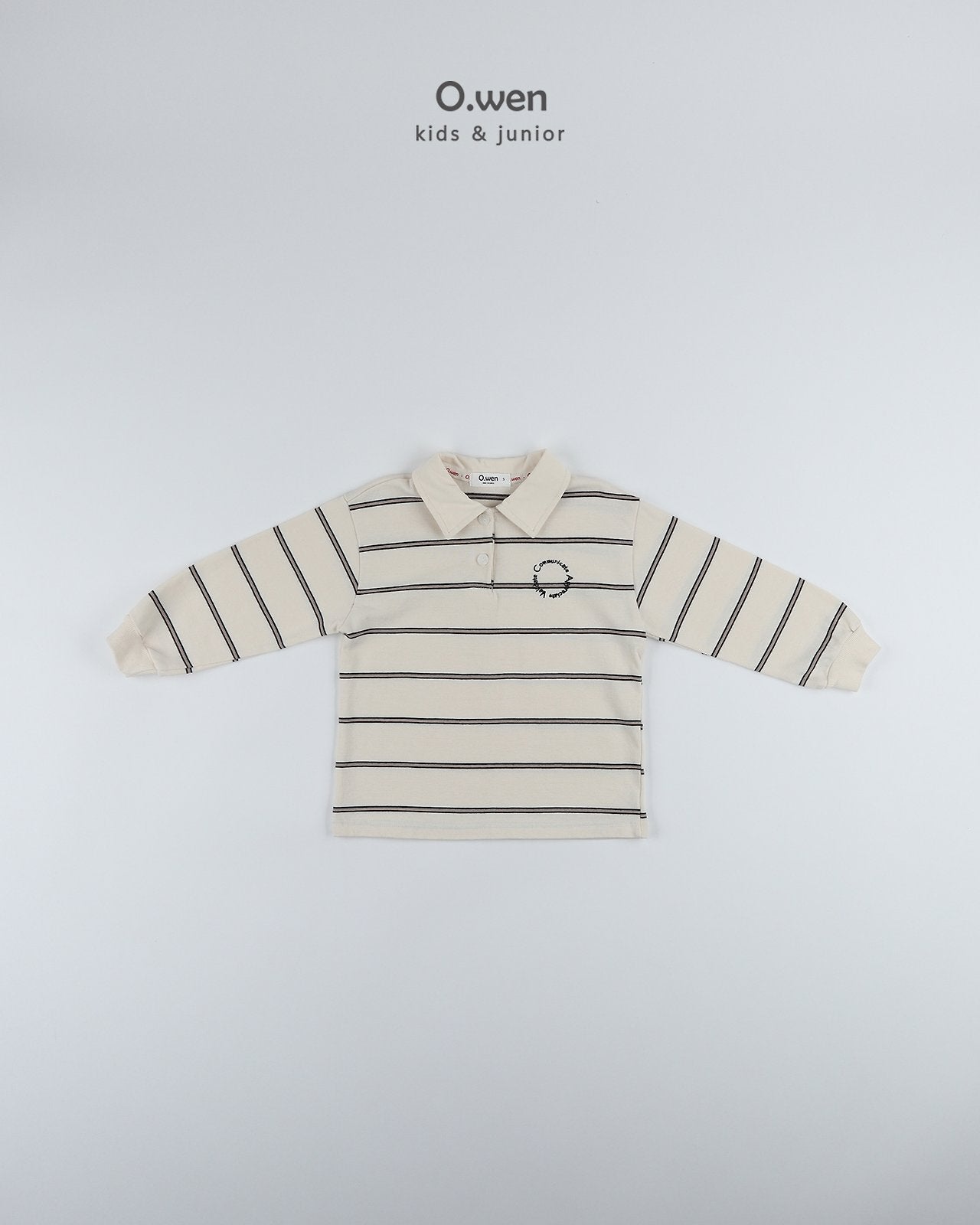 《予約》Single Stripe Polo Shirt / O.wen
