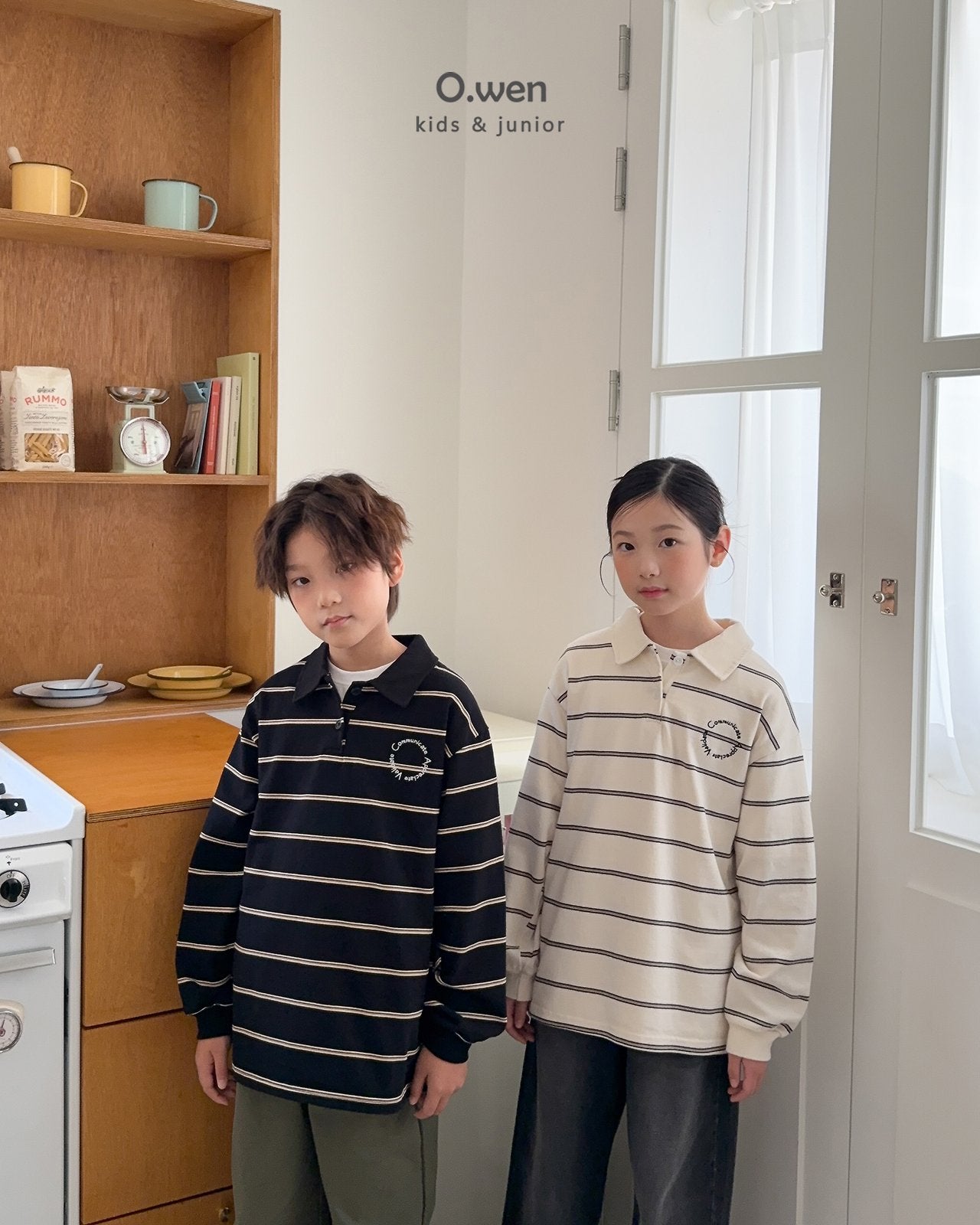 《予約》Single Stripe Polo Shirt / O.wen