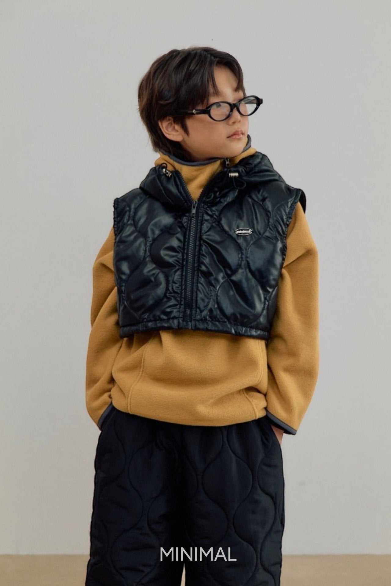 《予約》Quilting Hood Vest / MINIMAL