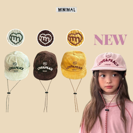 《予約》Corduroy Love & Peace Cap / MINIMAL（kids）