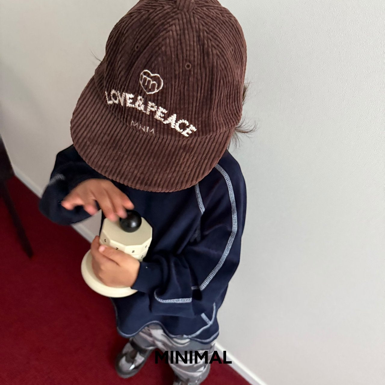 《予約》Corduroy Love & Peace Cap / MINIMAL（kids）