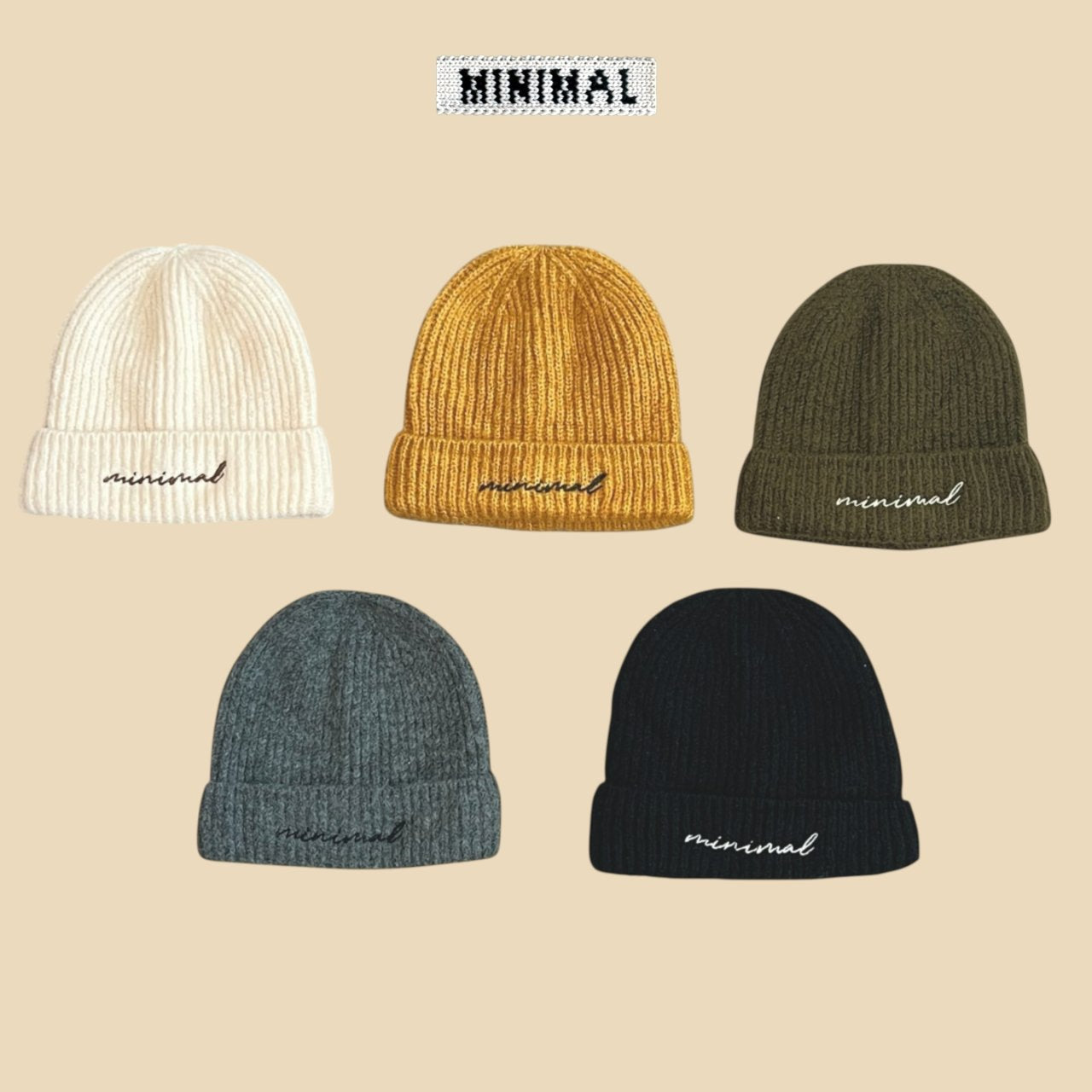 《予約》MNM Embroidered Beanie / MINIMAL