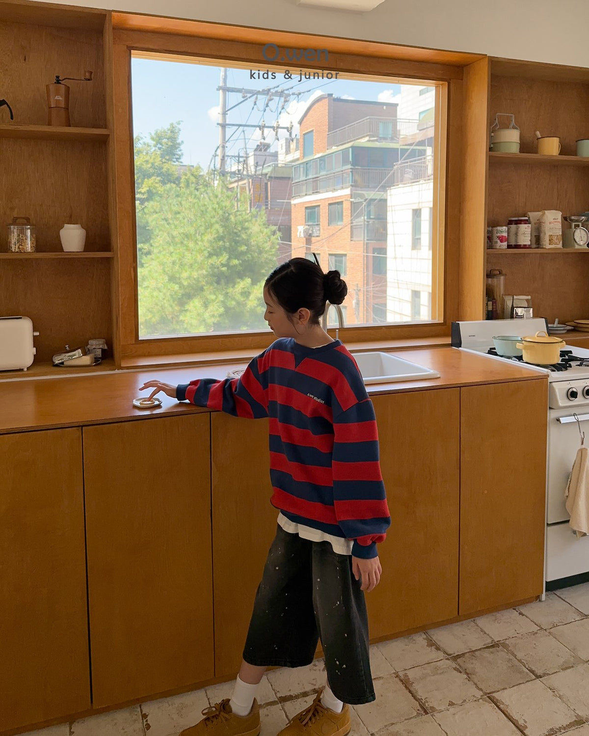 《予約》Block Stripe Sweatshirt / O.wen