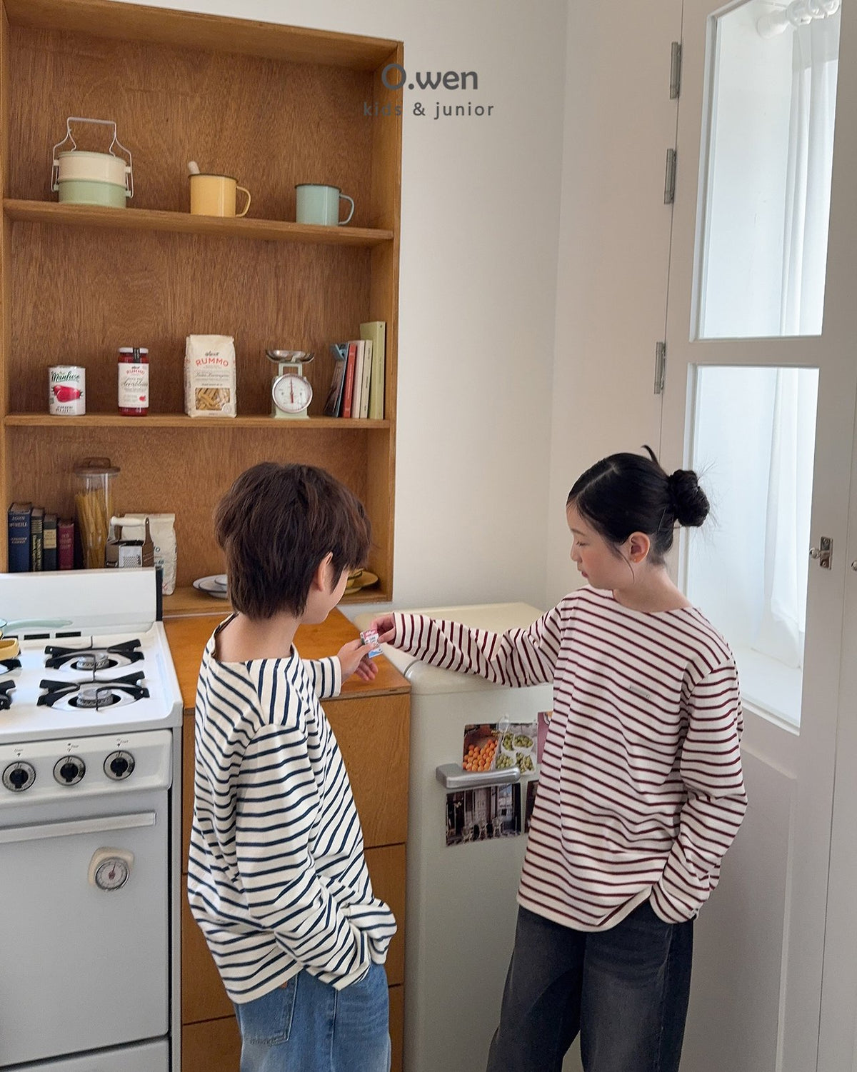 《予約》Boat Neck Striped Tee / O.wen