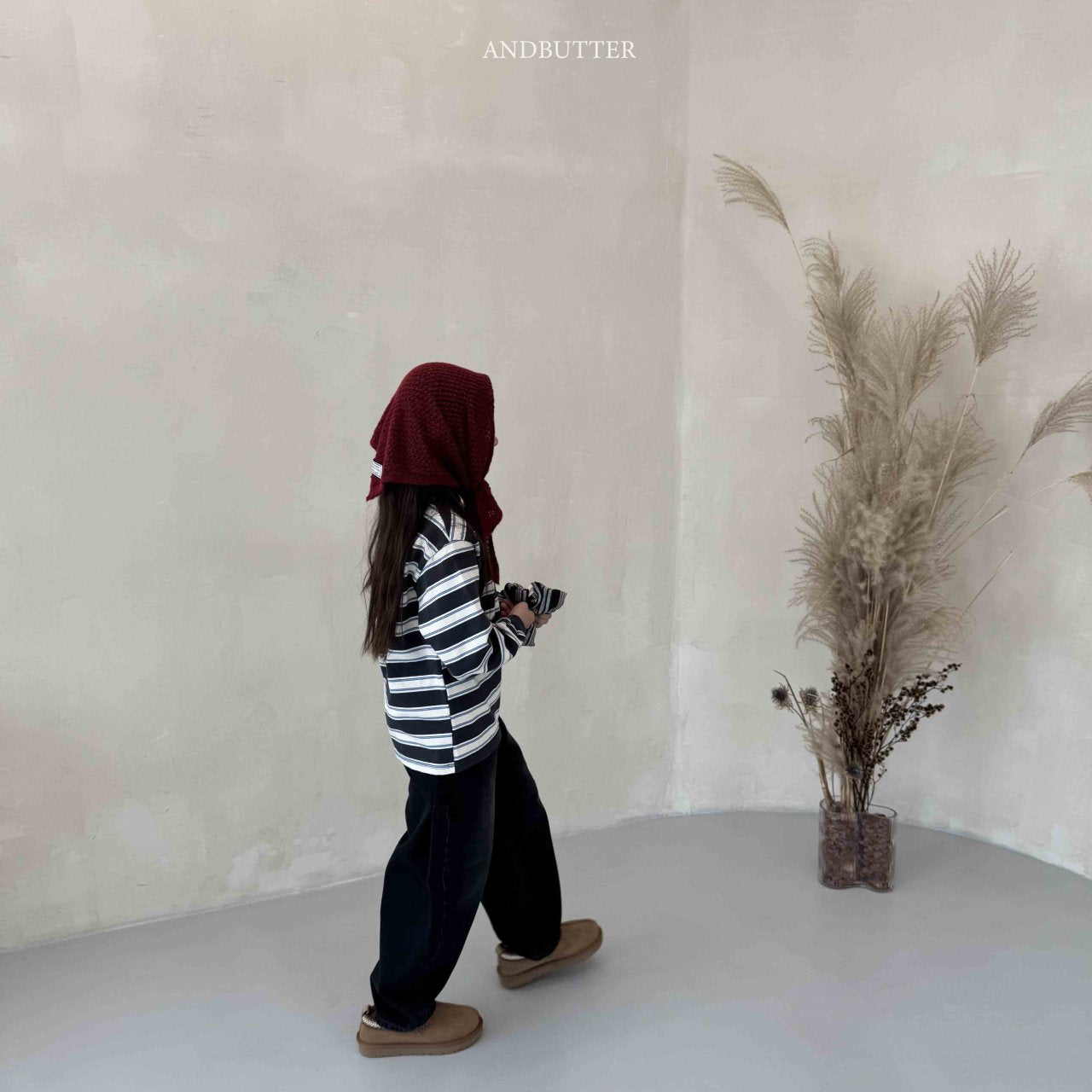 《予約》Stripe Patch Turtleneck / andbutter