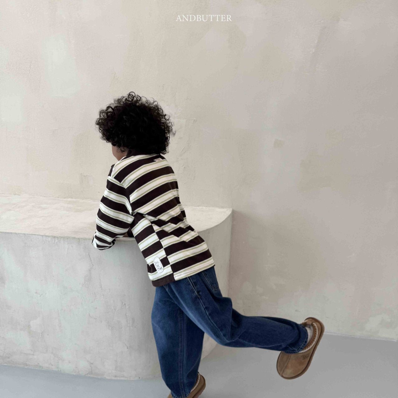 《予約》Stripe Patch Turtleneck / andbutter