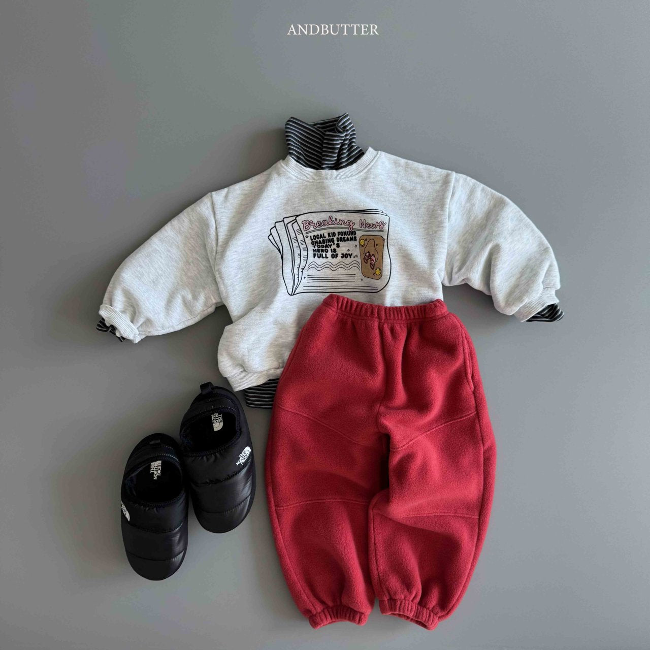 《予約》Fleece Line Jogger Pants / andbutter