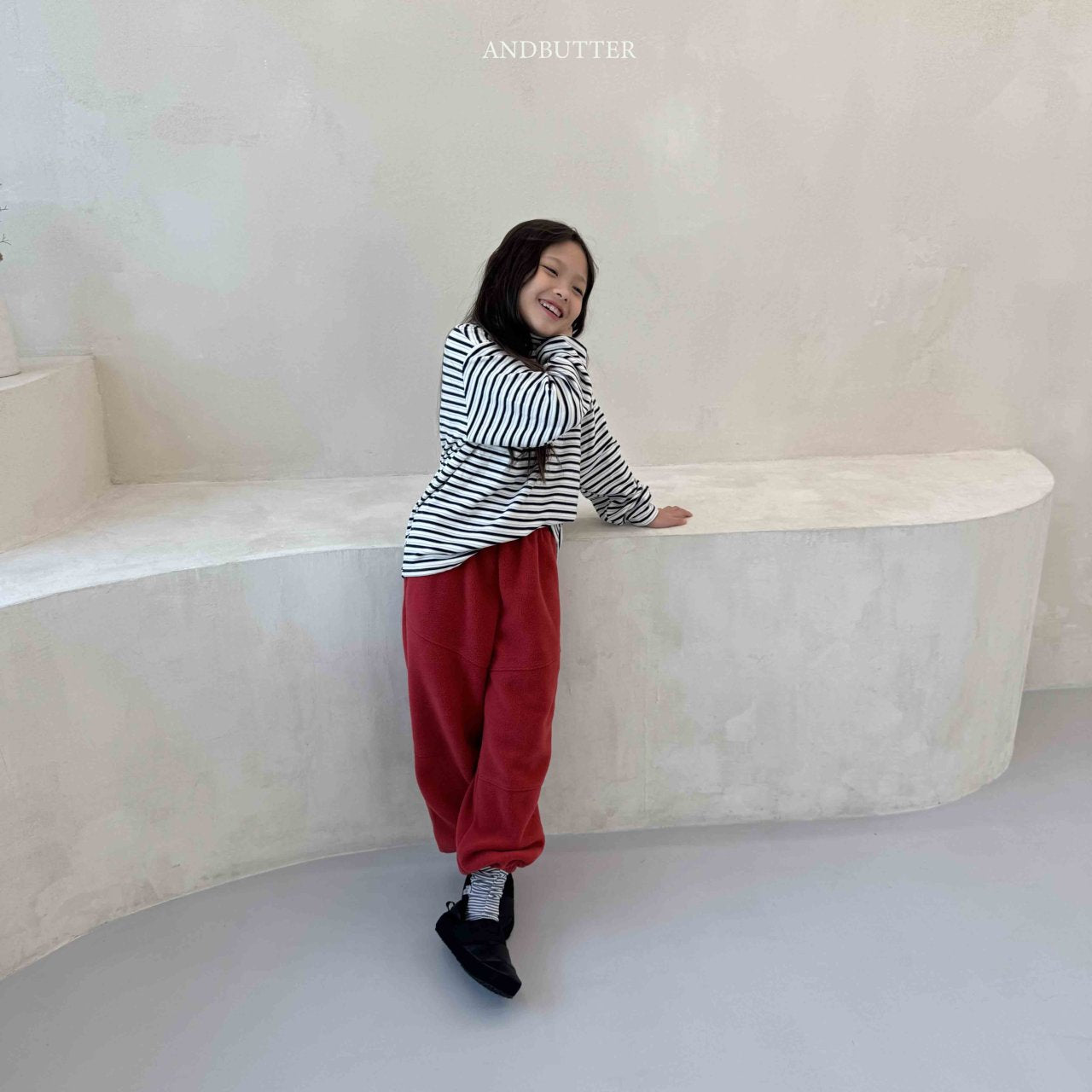 《予約》Fleece Line Jogger Pants / andbutter