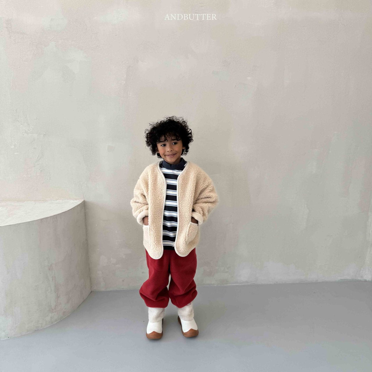 《予約》Fleece Line Jogger Pants / andbutter