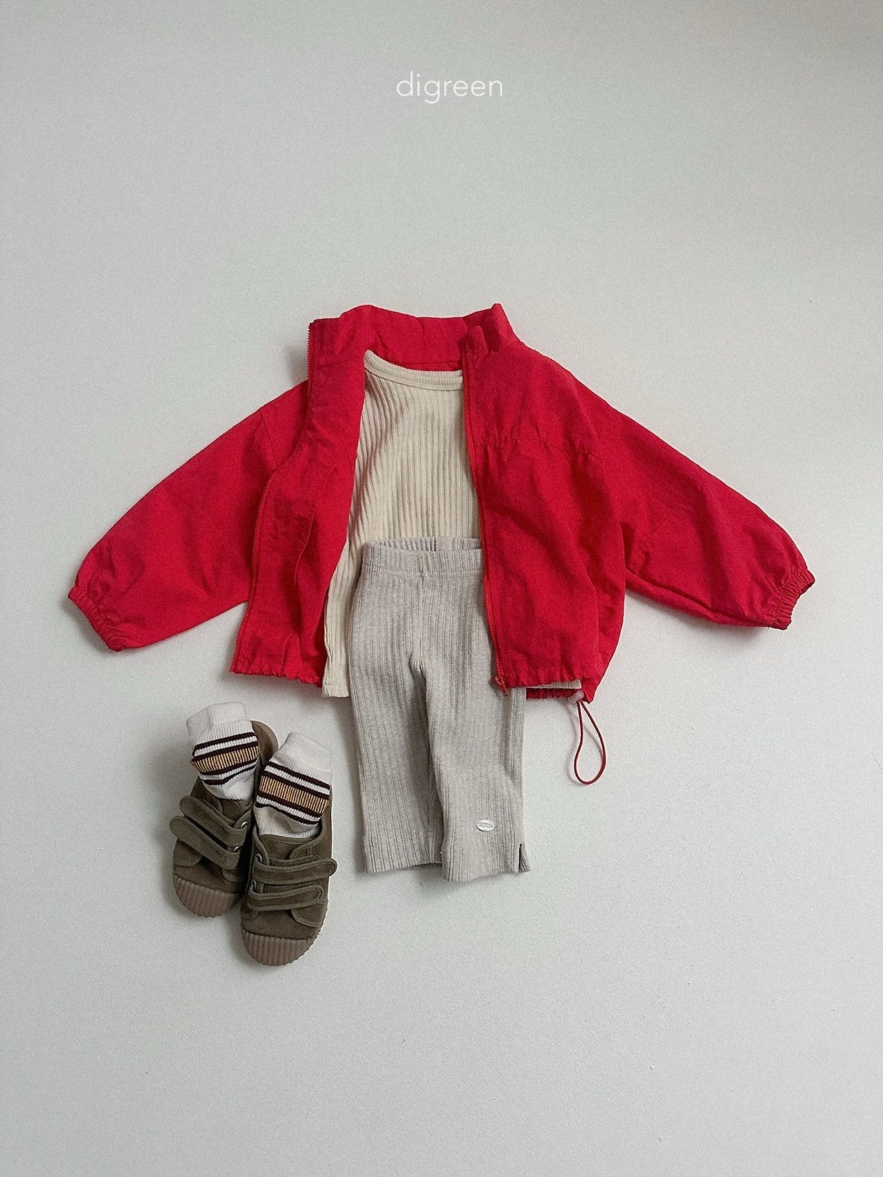 《予約》Rib Capri Leggings / digreen