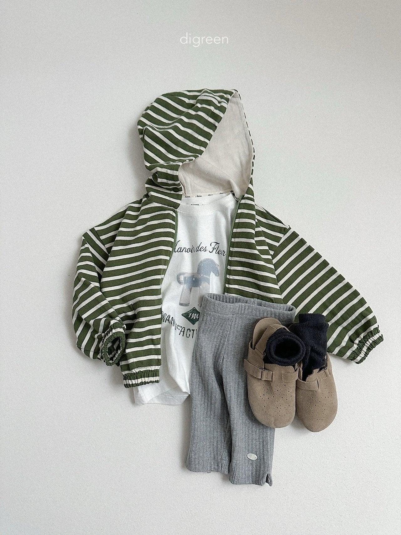 《予約》Rib Capri Leggings / digreen