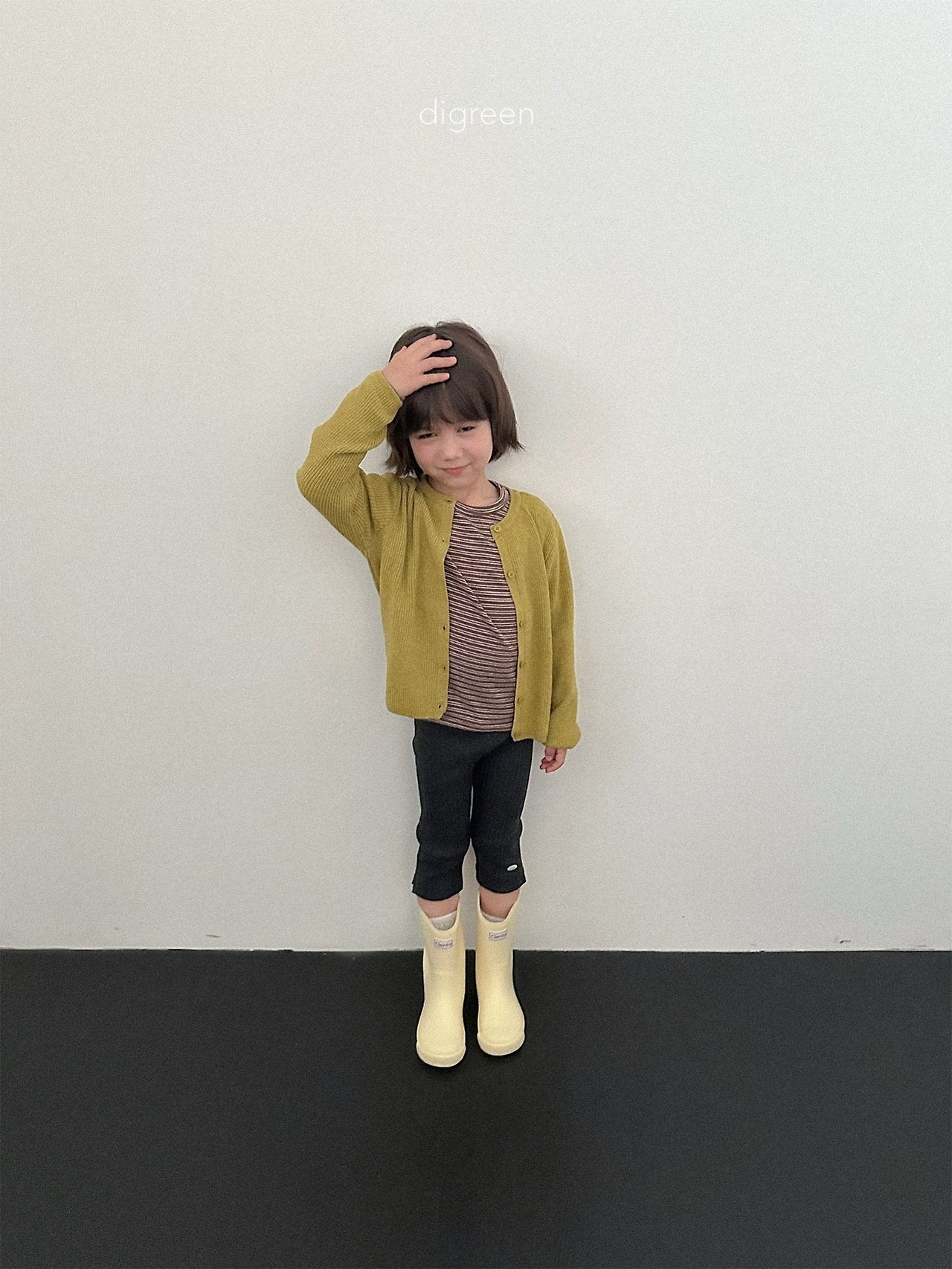 《予約》Rib Capri Leggings / digreen