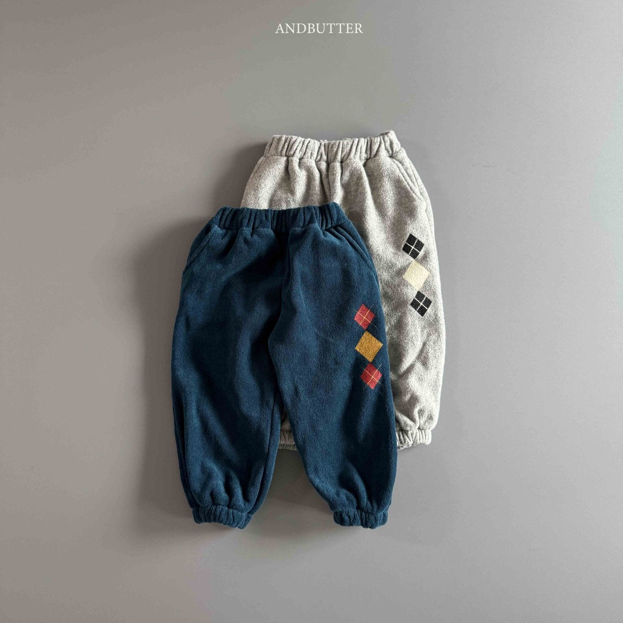 《予約》Argyle Terry Jogger Pants / andbutter