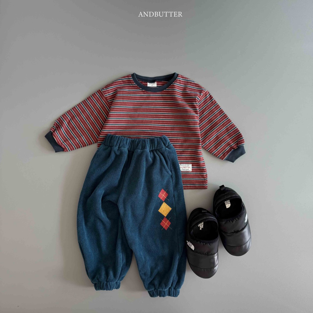 《予約》Argyle Terry Jogger Pants / andbutter