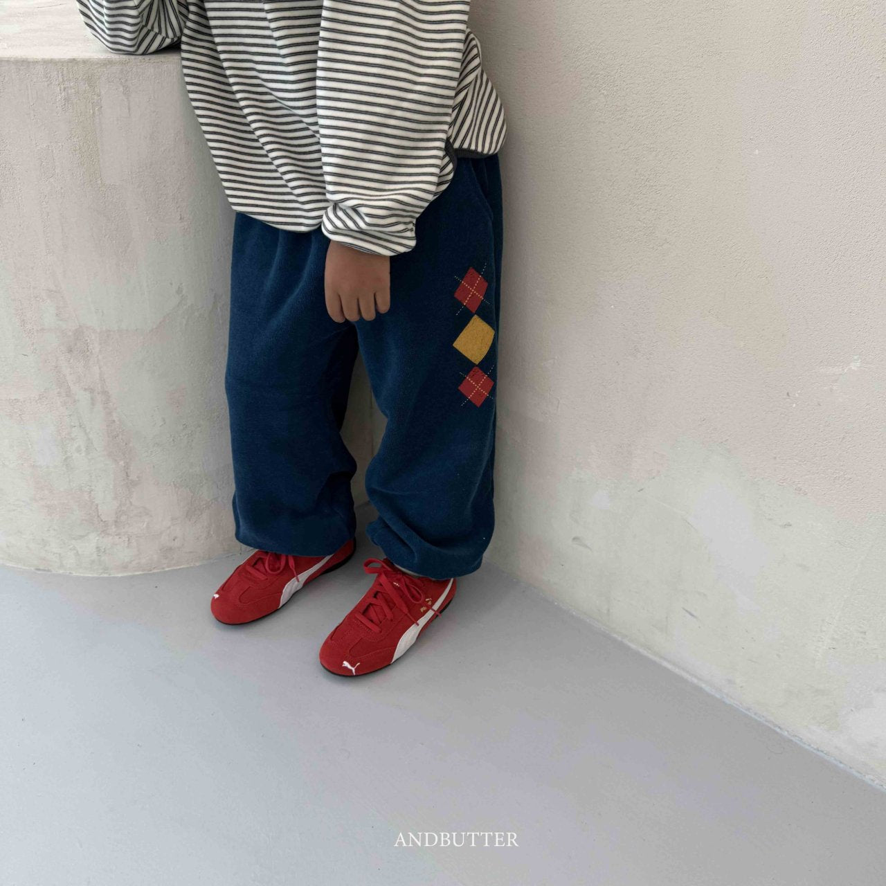 《予約》Argyle Terry Jogger Pants / andbutter