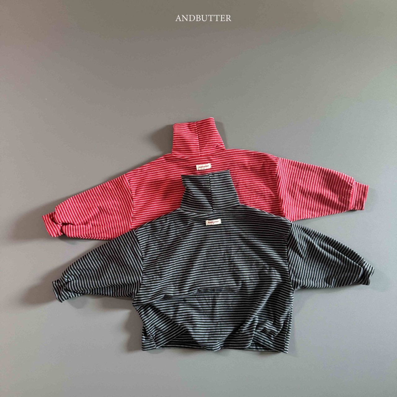 《予約》Art Stripe Turtleneck / andbutter