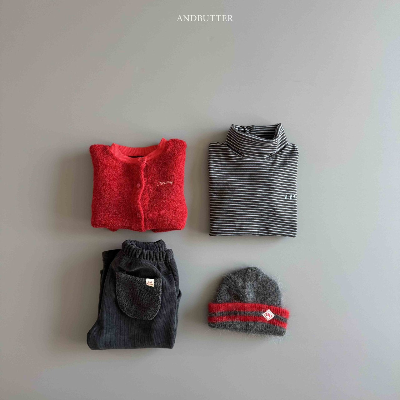 《予約》Art Stripe Turtleneck / andbutter