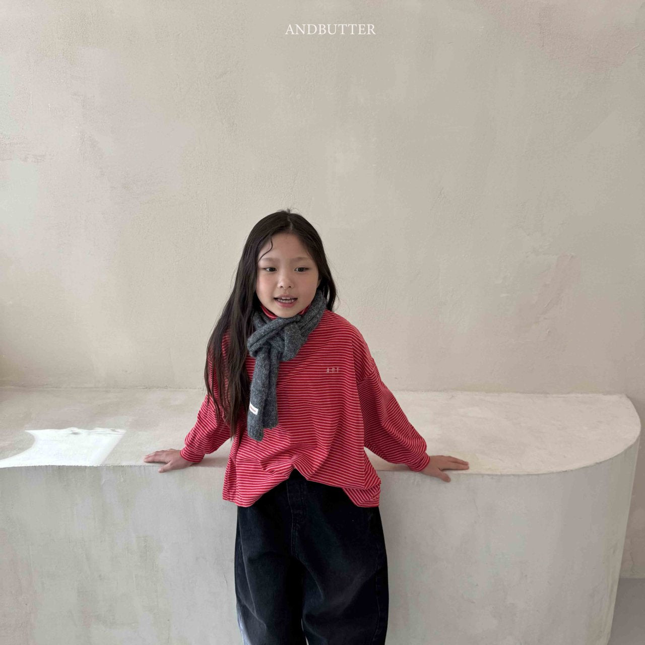 《予約》Art Stripe Turtleneck / andbutter