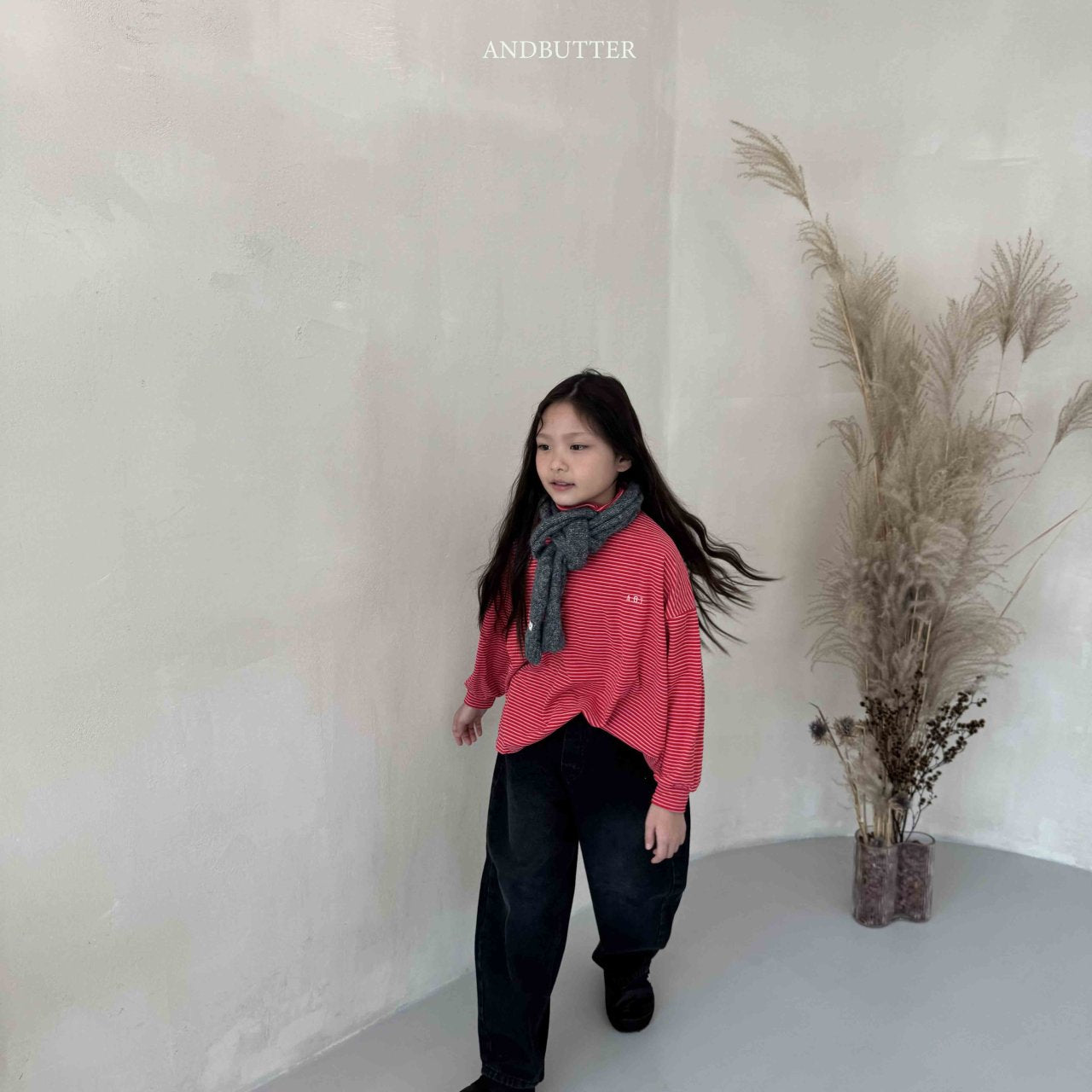 《予約》Art Stripe Turtleneck / andbutter