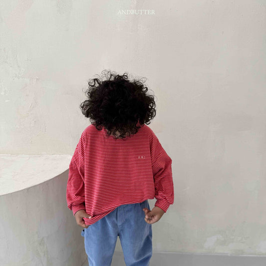 《予約》Art Stripe Turtleneck / andbutter