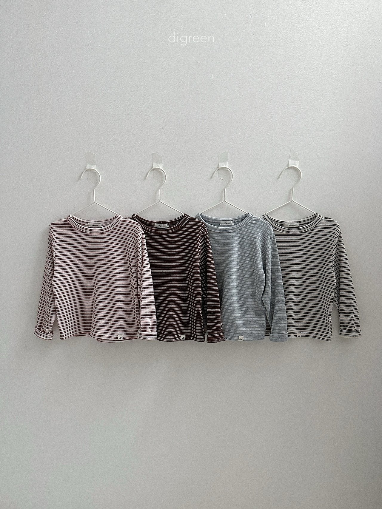 《予約》Stripe Latte Tee / digreen