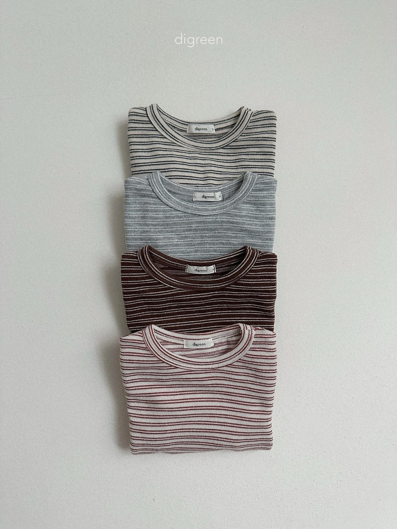 《予約》Stripe Latte Tee / digreen