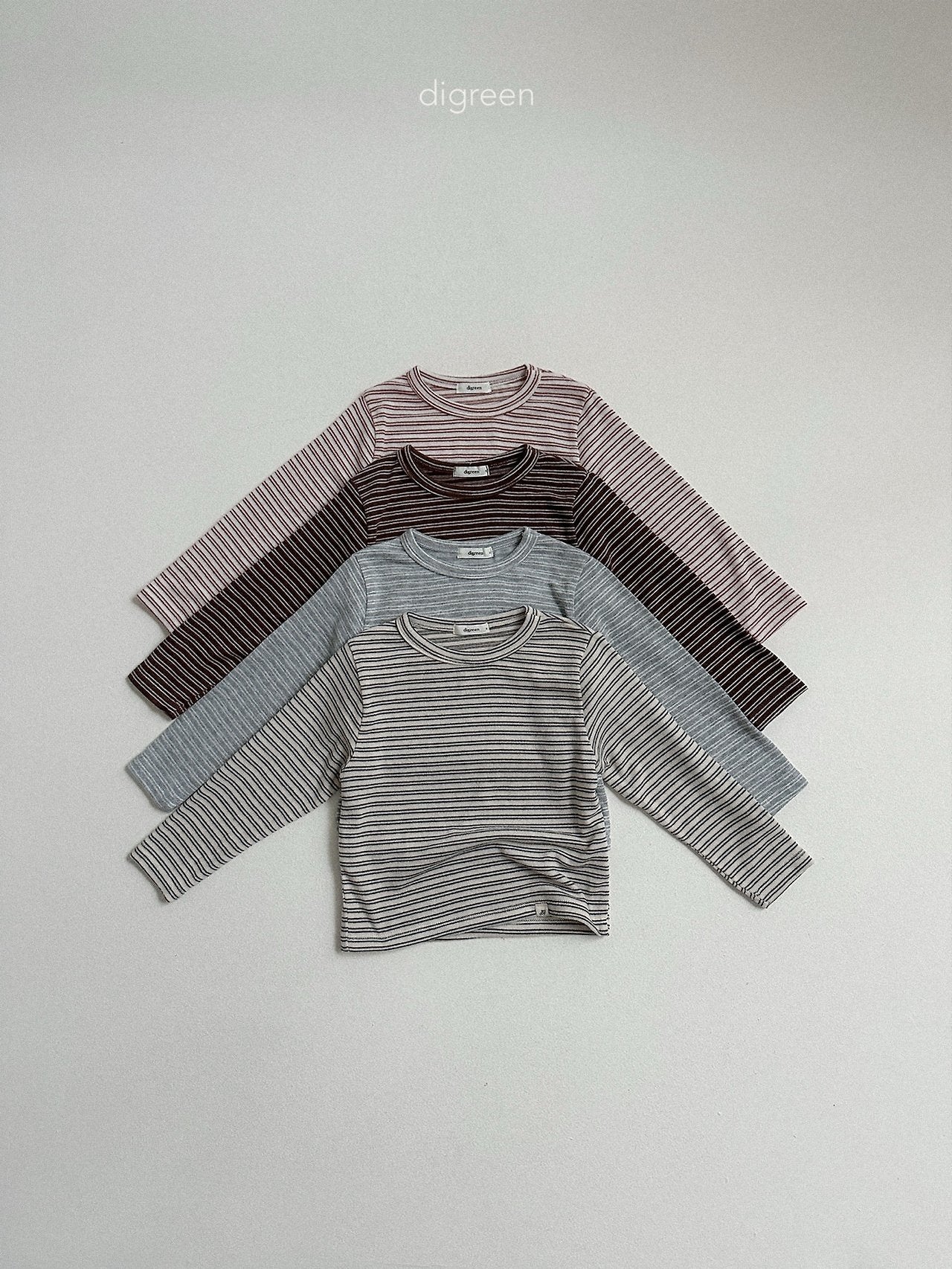 《予約》Stripe Latte Tee / digreen
