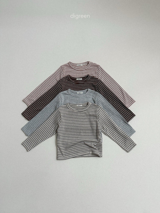 《予約》Stripe Latte Tee / digreen