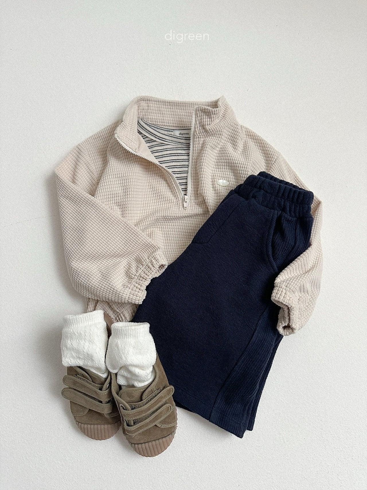 《予約》Stripe Latte Tee / digreen