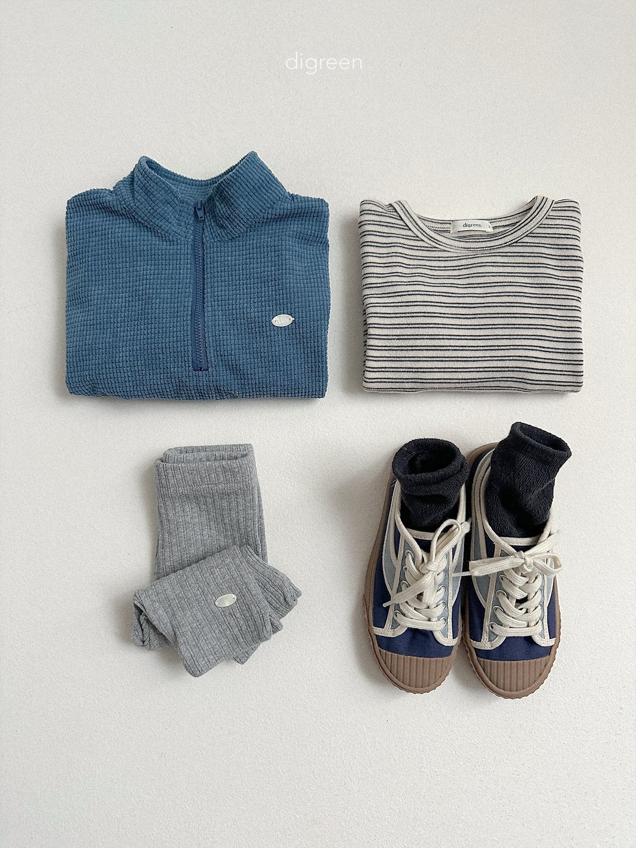 《予約》Stripe Latte Tee / digreen