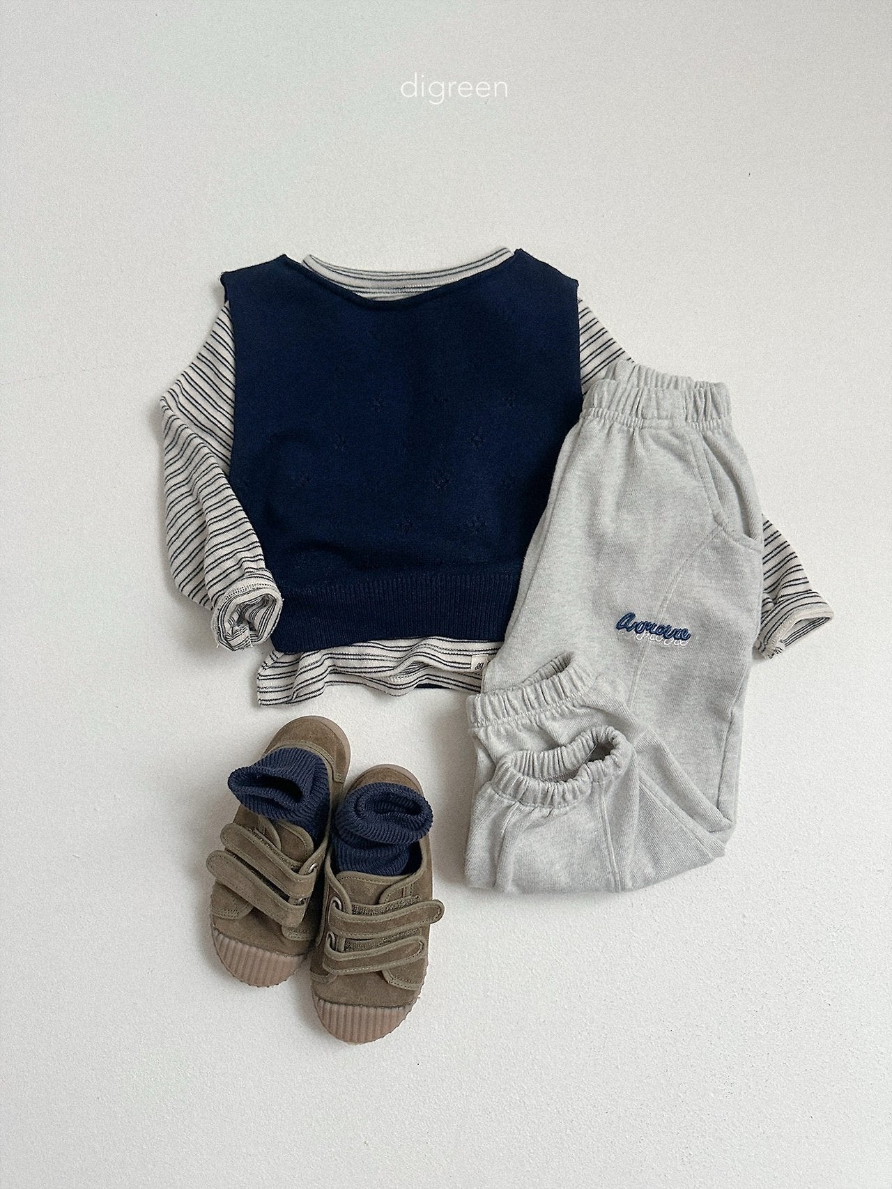 《予約》Stripe Latte Tee / digreen