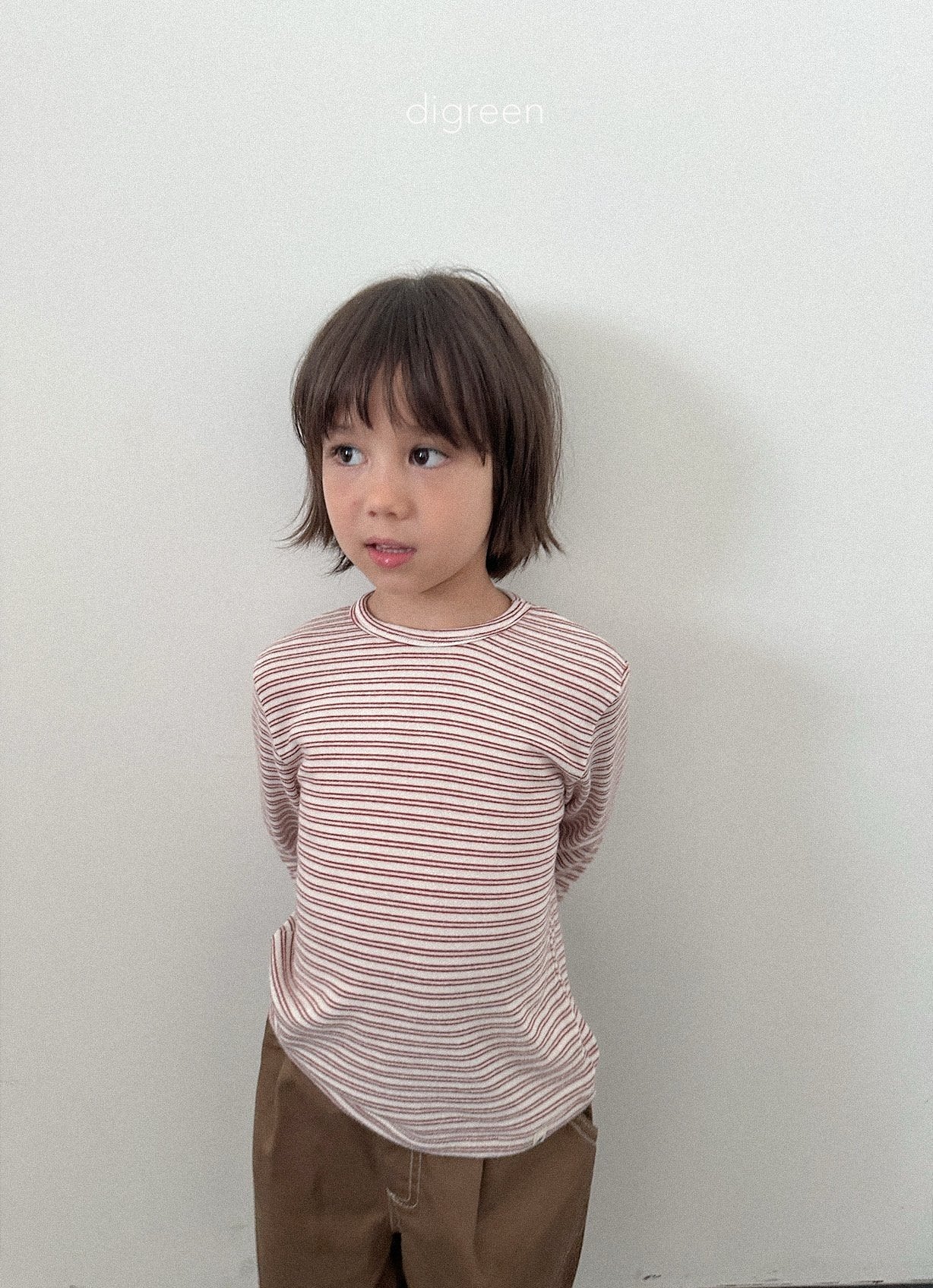 《予約》Stripe Latte Tee / digreen