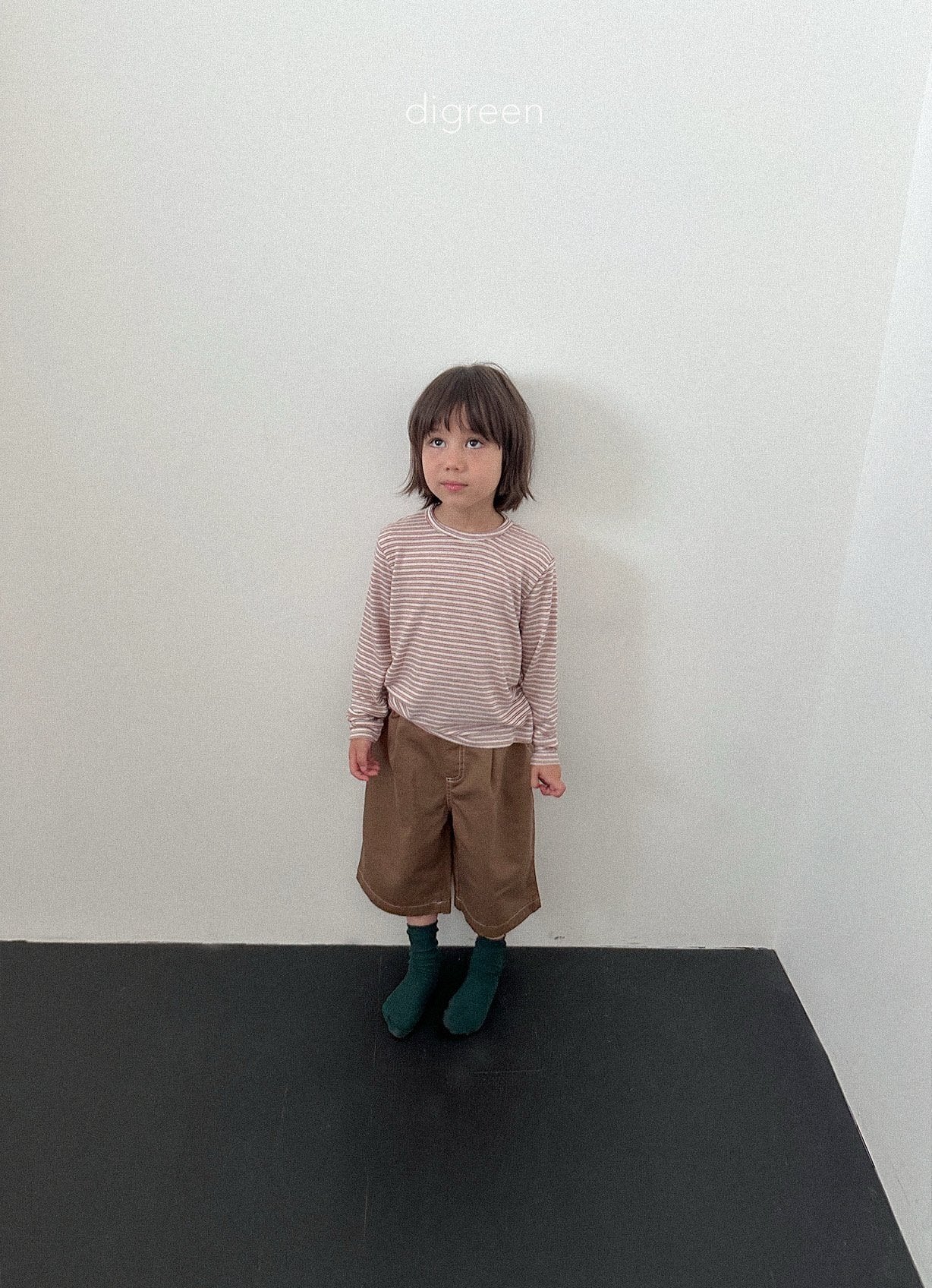 《予約》Stripe Latte Tee / digreen