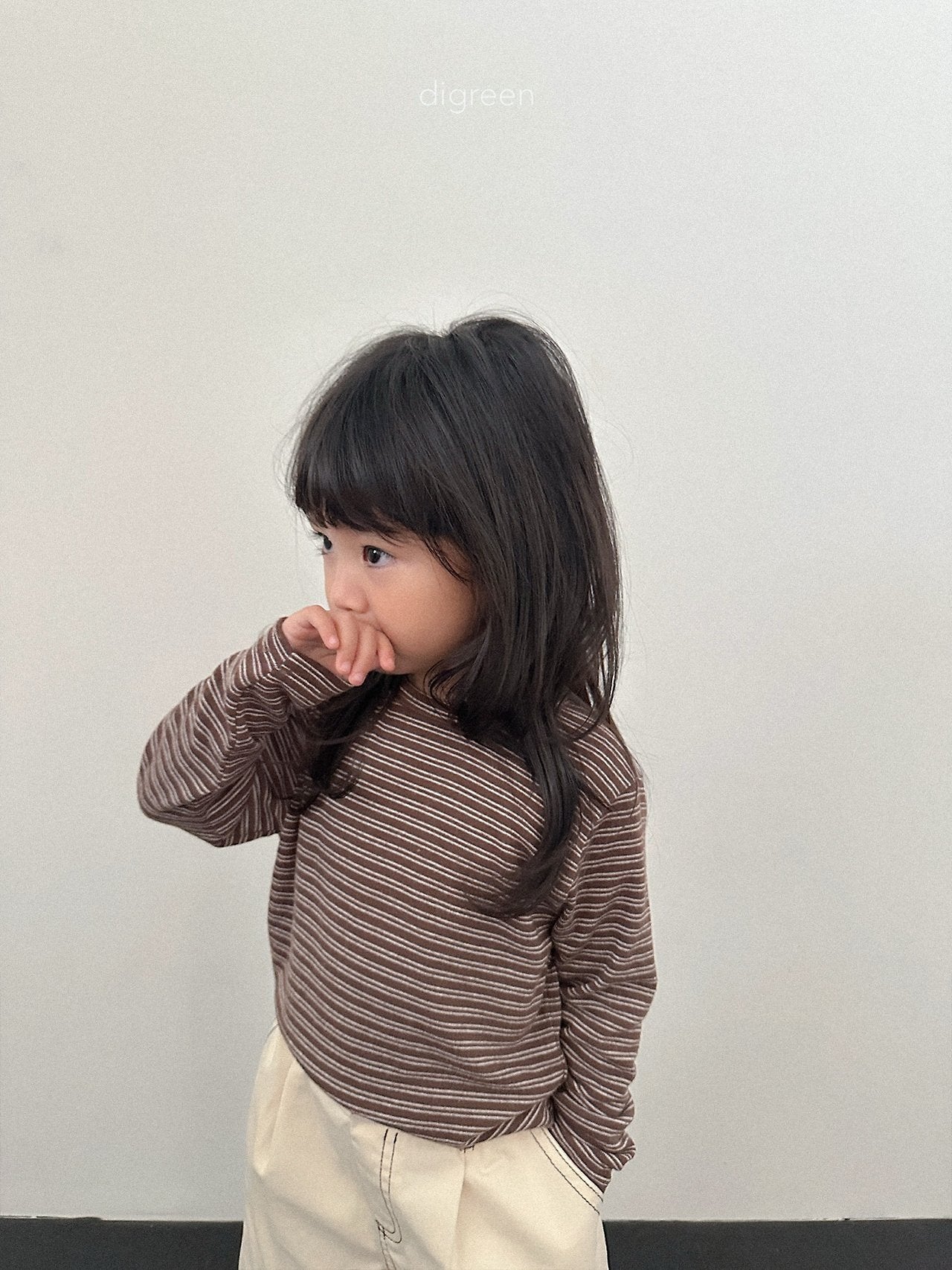 《予約》Stripe Latte Tee / digreen